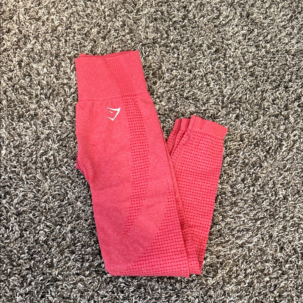 Gymshark Pink/Red Seamless High-Waisted Leggings